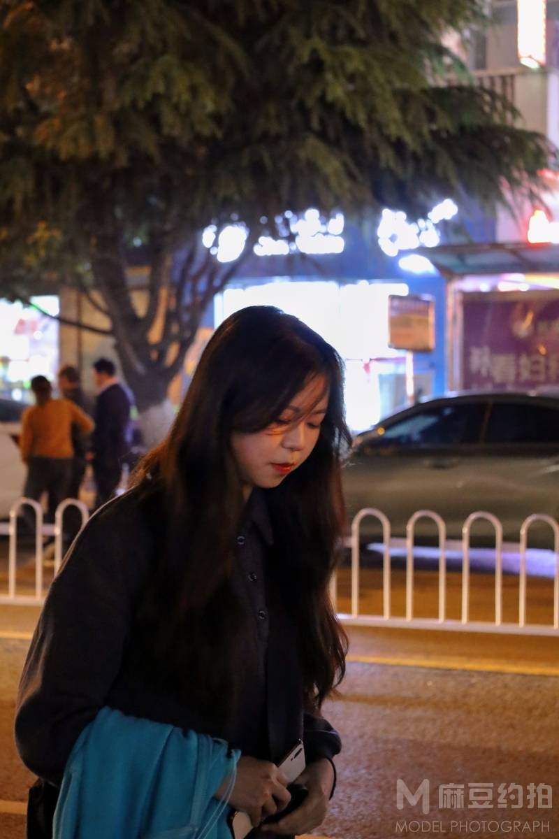 夜景模特