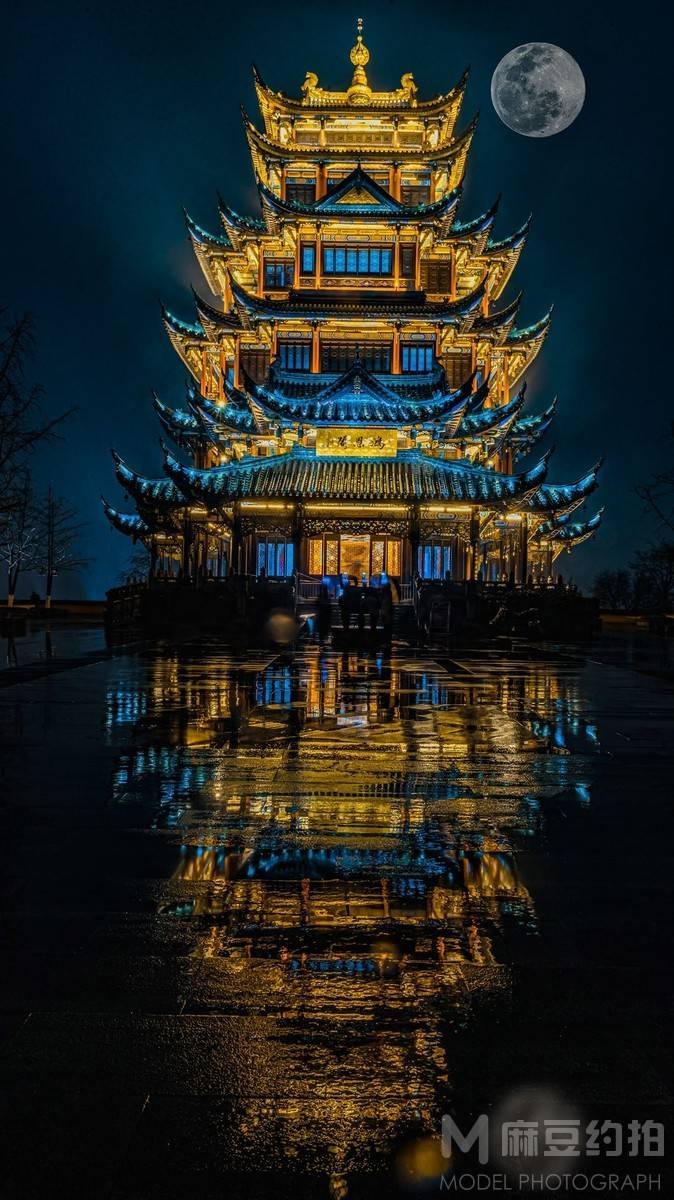 夜景模特