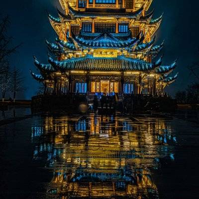 夜景模特