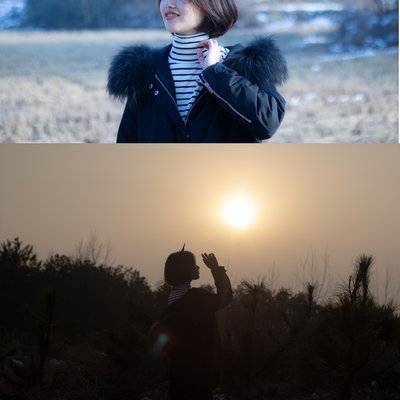 夜景模特