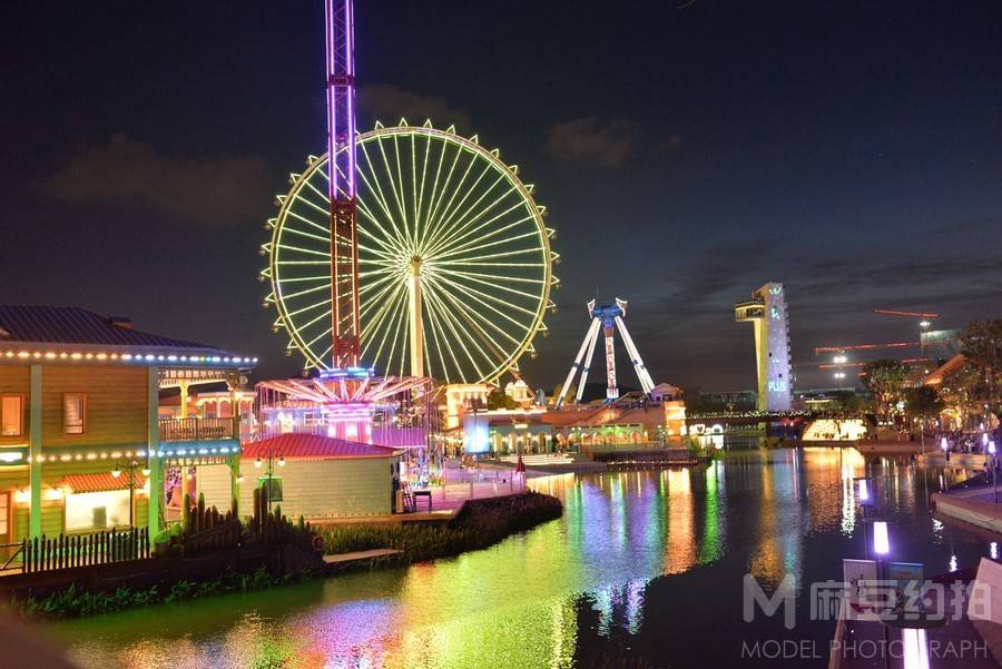 夜景模特