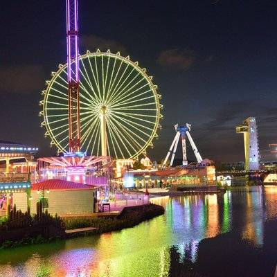 夜景模特