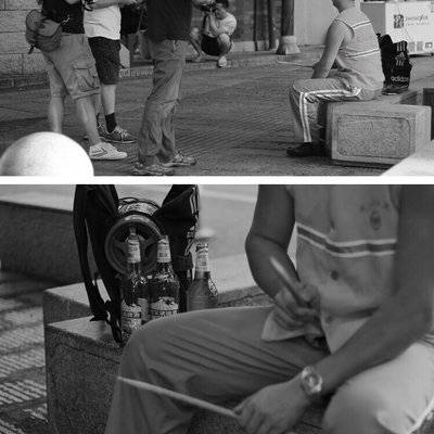 黑白模特
