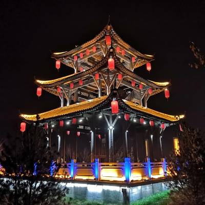 夜景模特