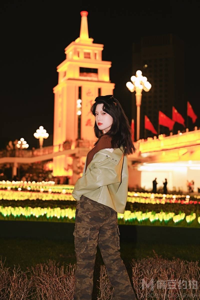 夜景模特