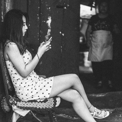 黑白模特