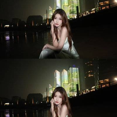 夜景模特