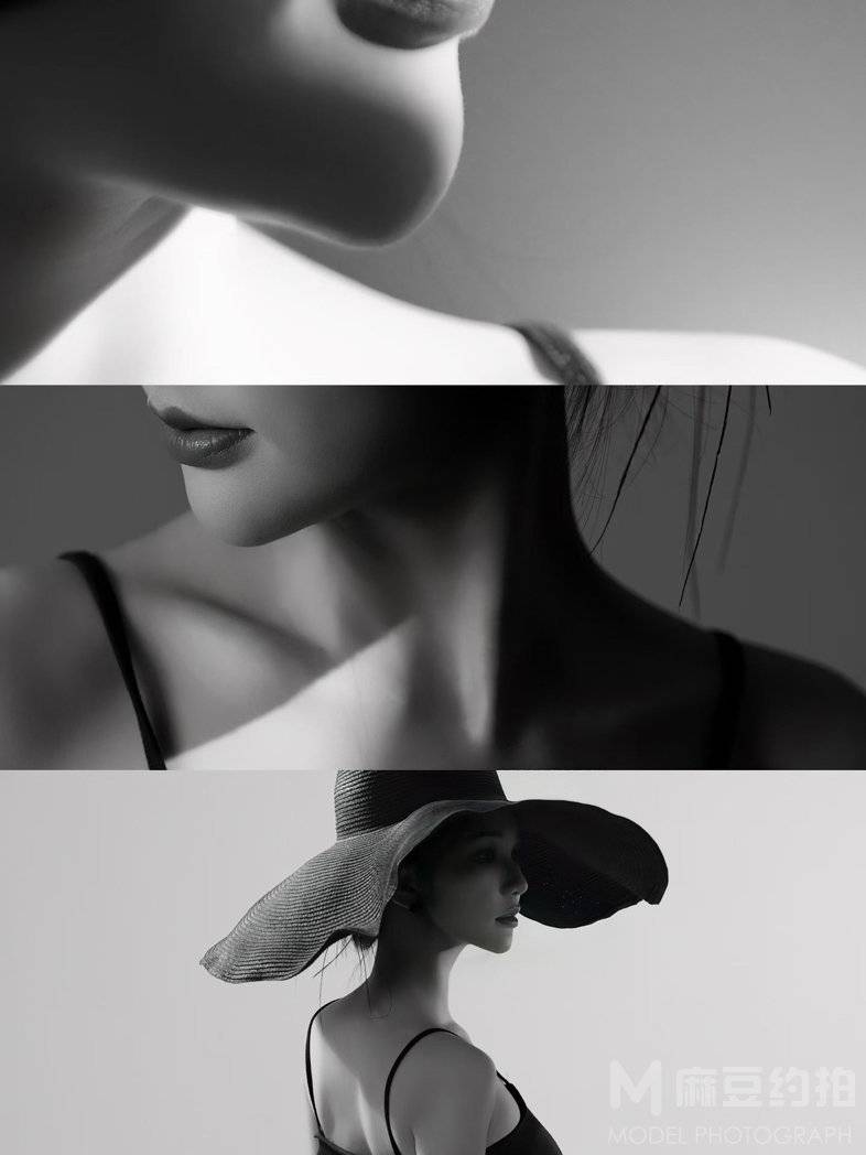 黑白模特