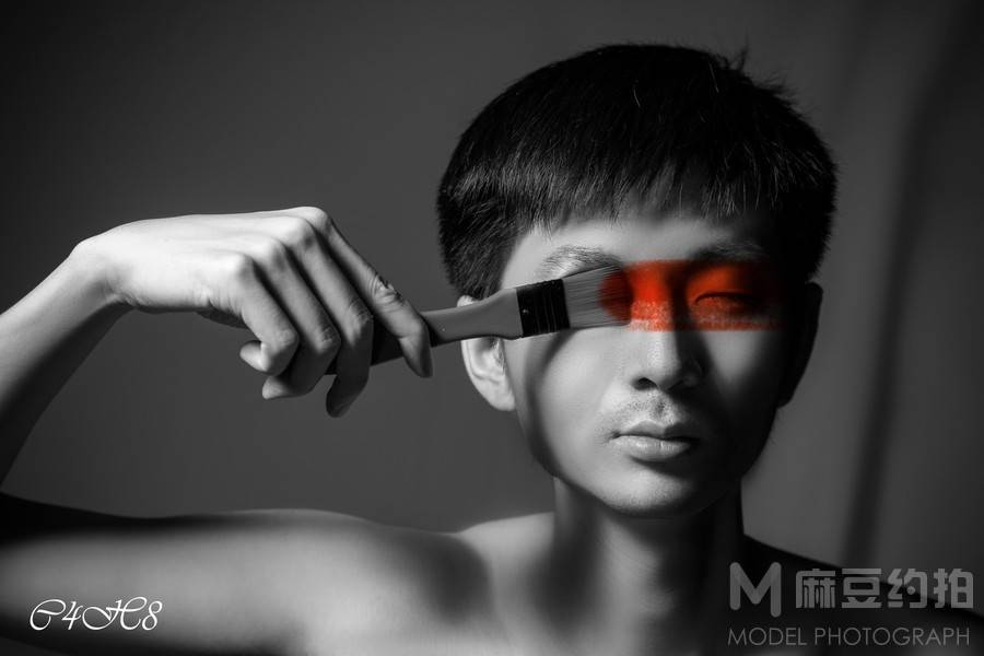 黑白模特