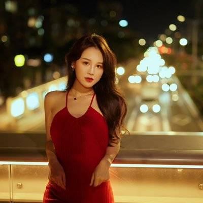 夜景模特