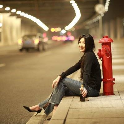 夜景模特