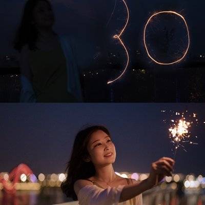 夜景模特