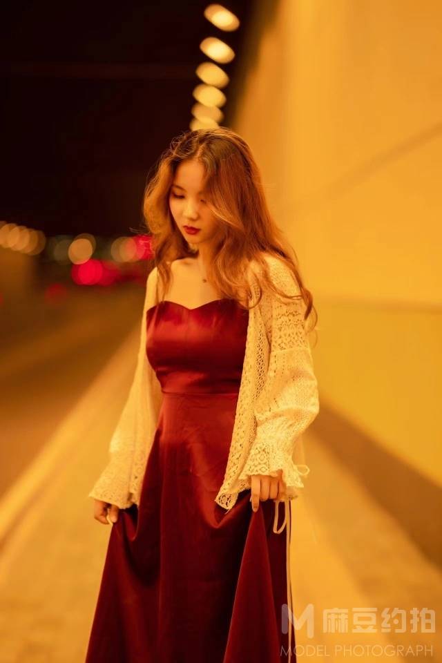 夜景模特