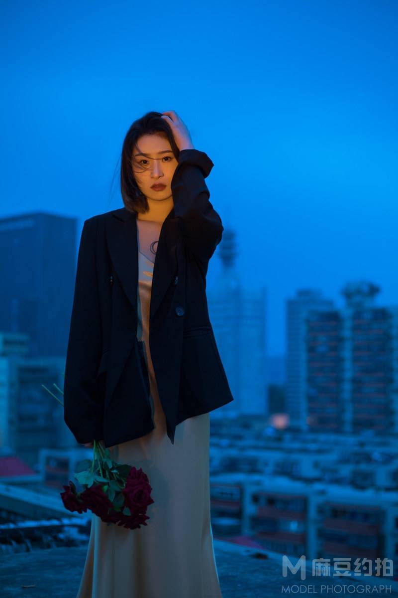 夜景模特