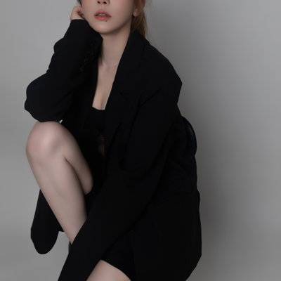 黑白模特