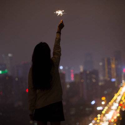 夜景模特
