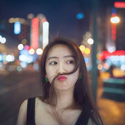 夜景模特