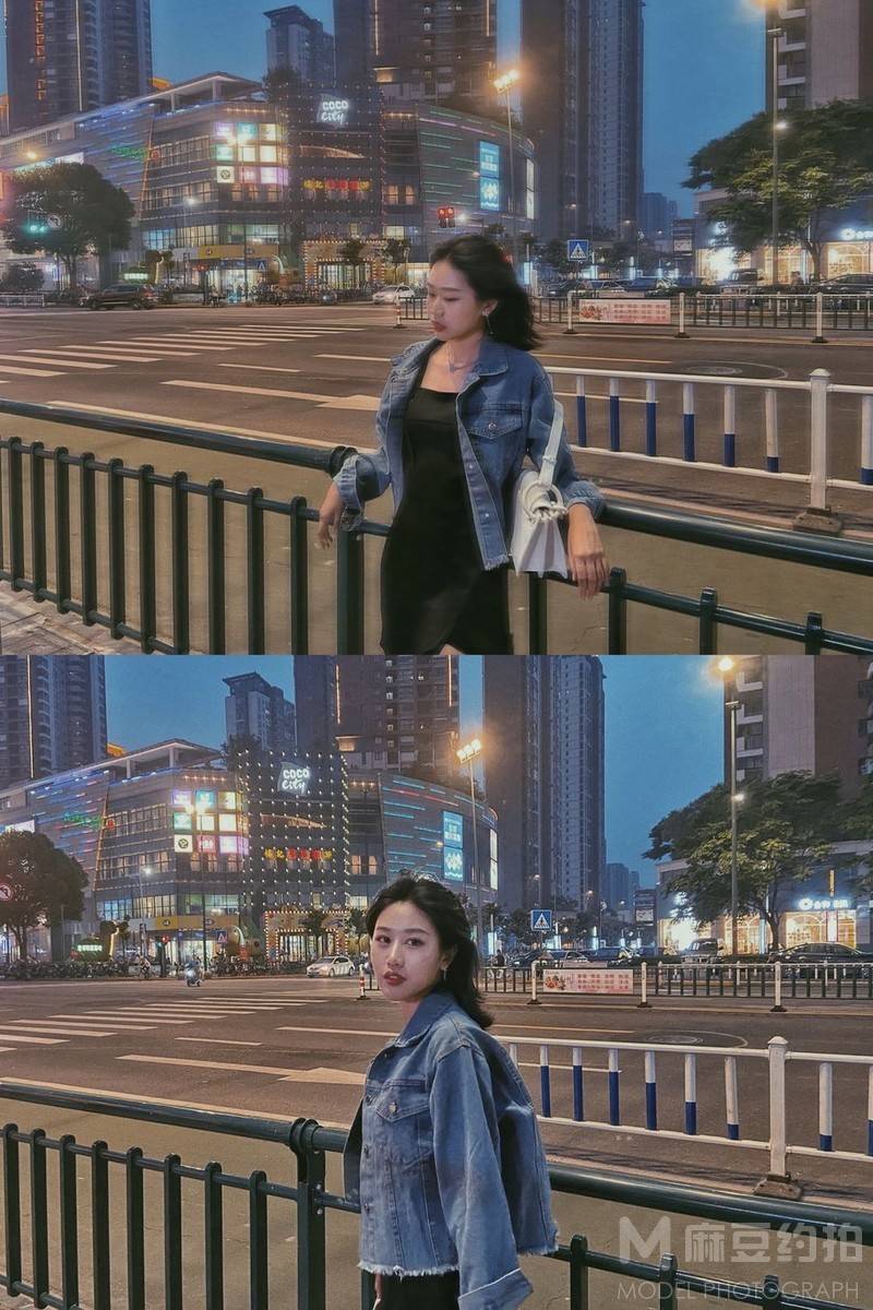 夜景模特