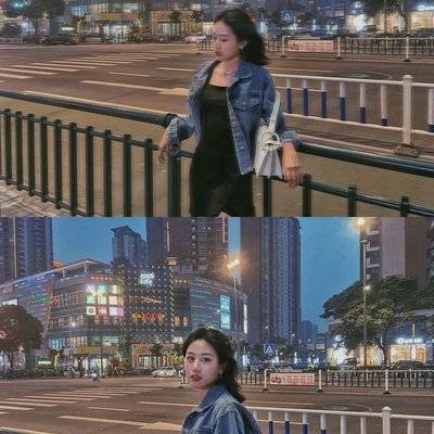夜景模特