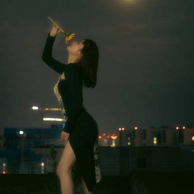 夜景模特