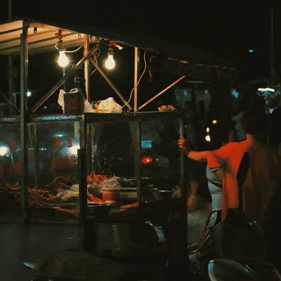夜景模特