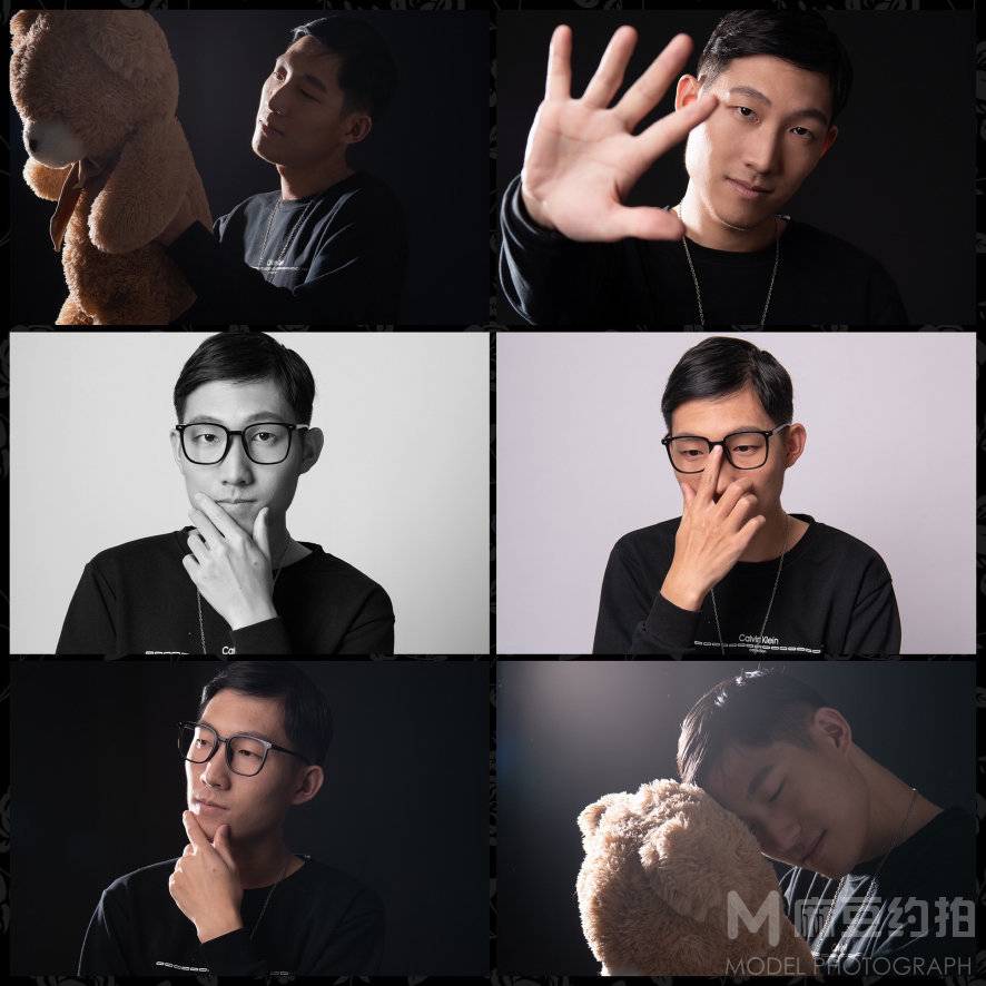 黑白模特