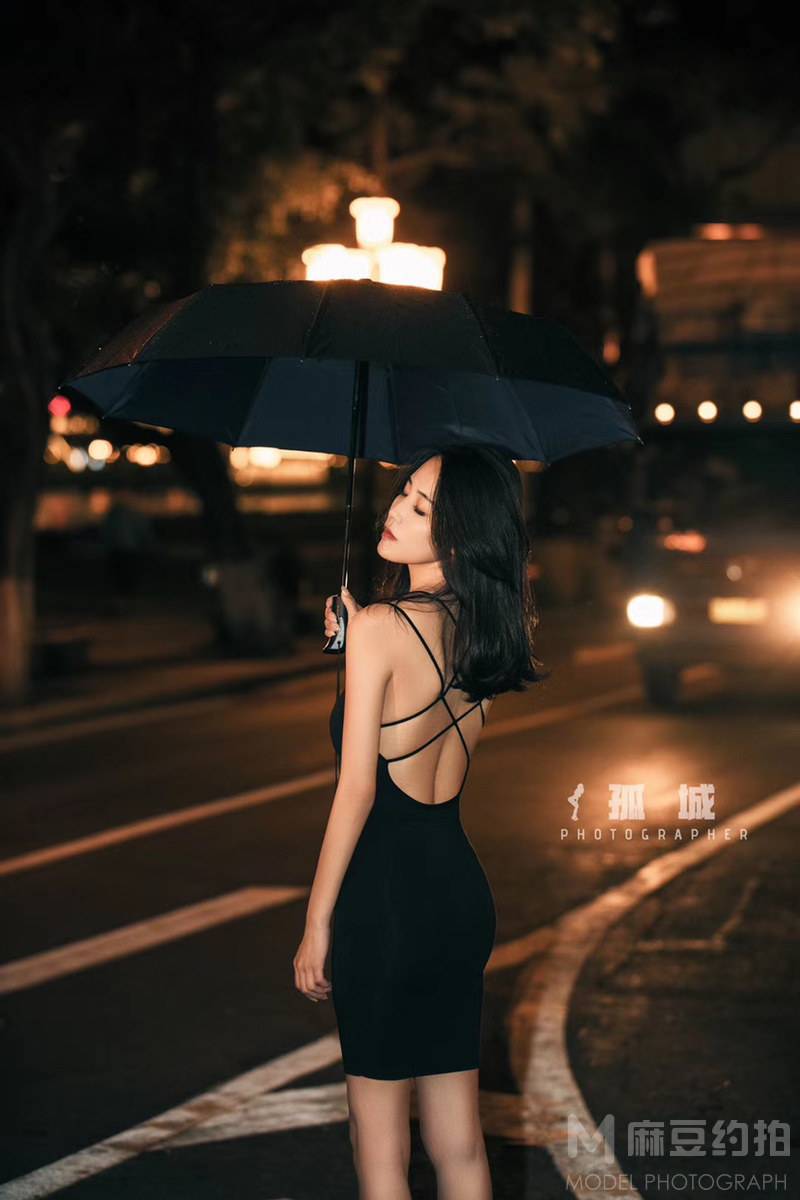 夜景模特