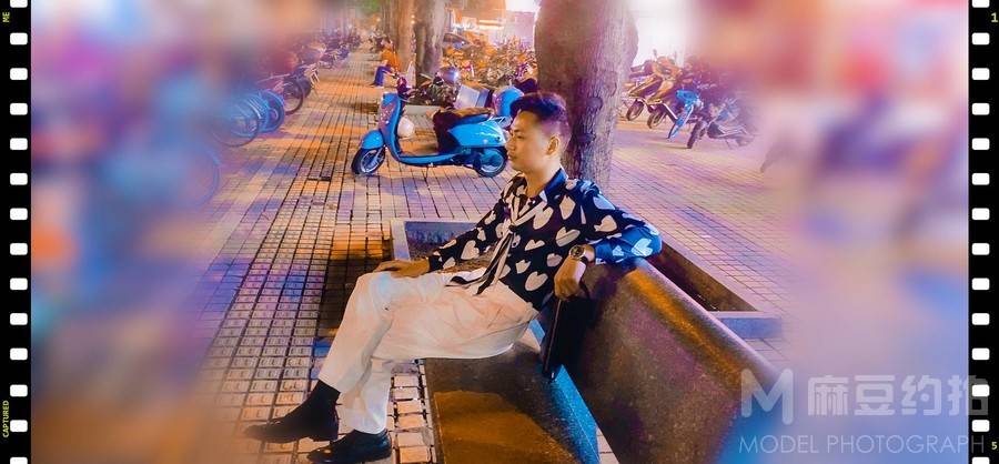 夜景模特