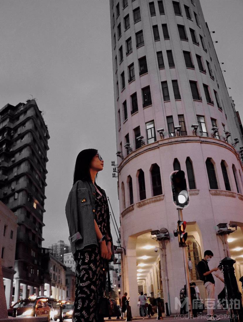 夜景模特