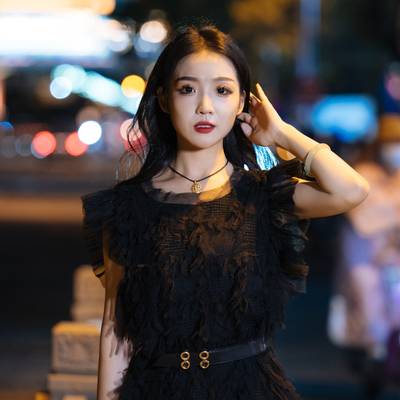 夜景模特