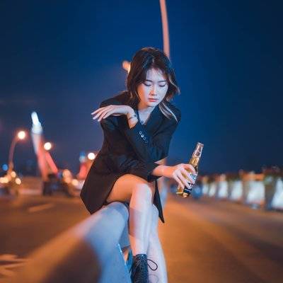 夜景模特