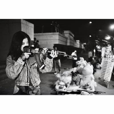 黑白模特