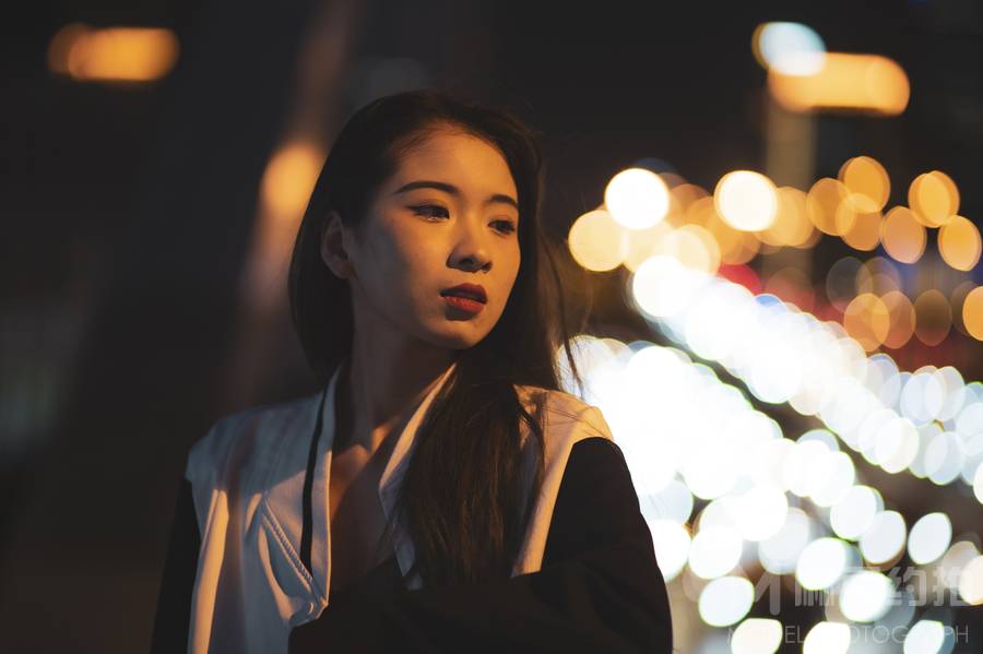 夜景模特