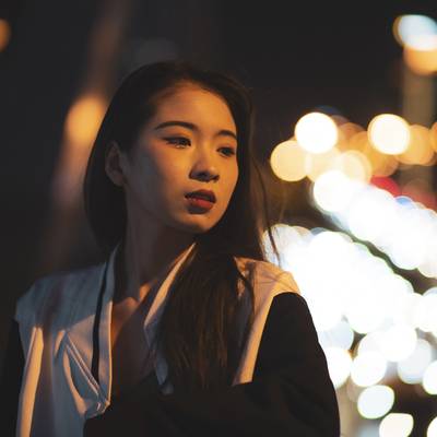 夜景模特
