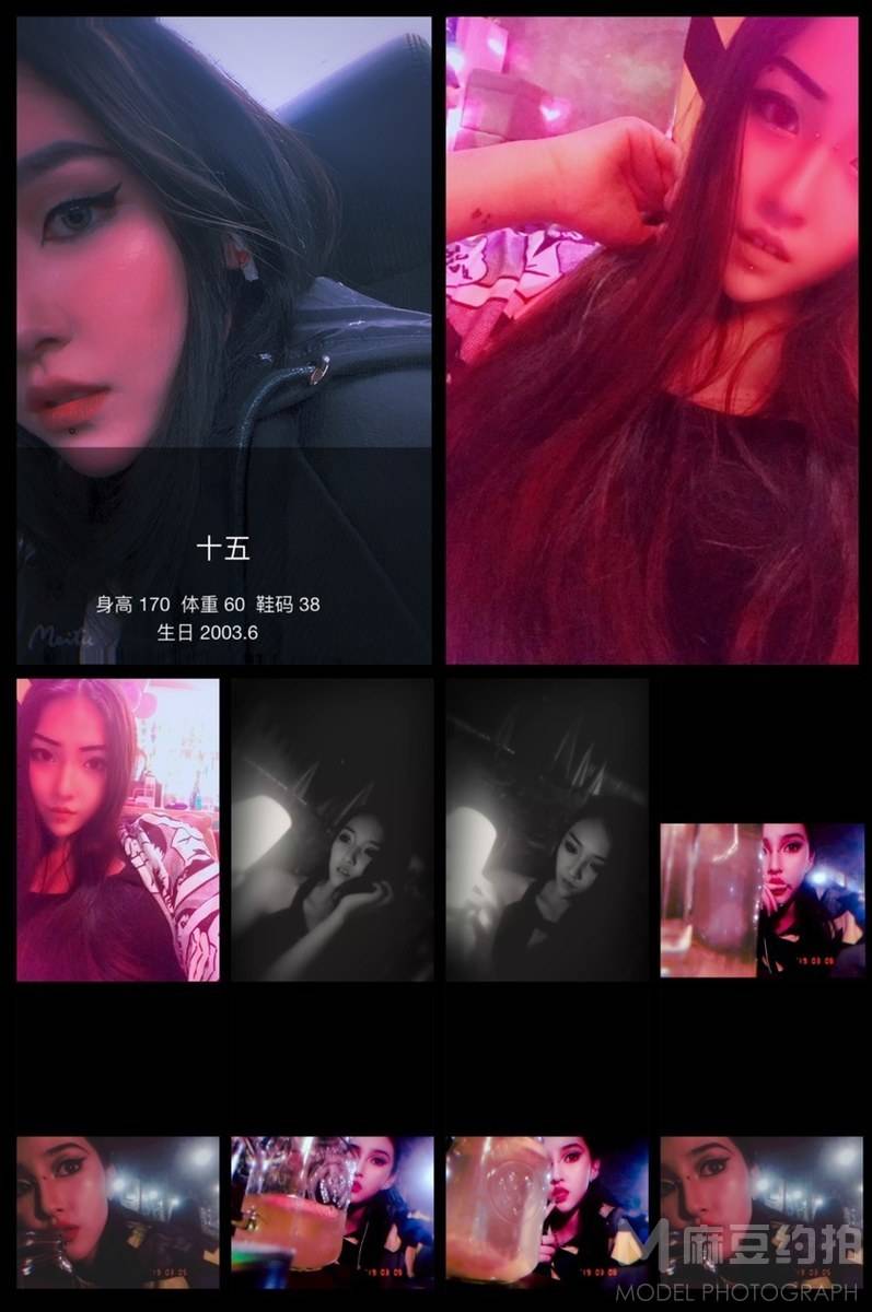 黑白模特