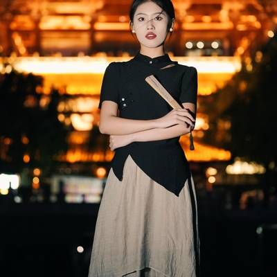 夜景模特