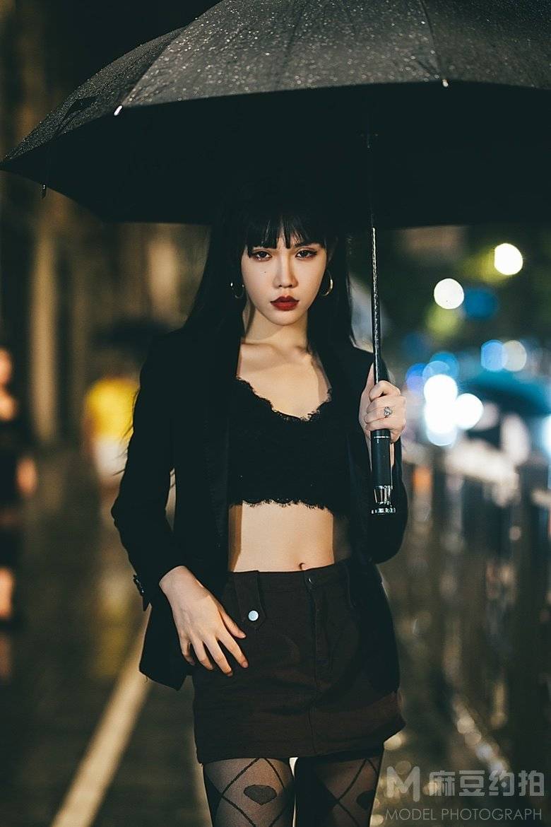 夜景模特