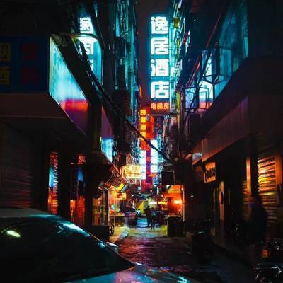 夜景模特