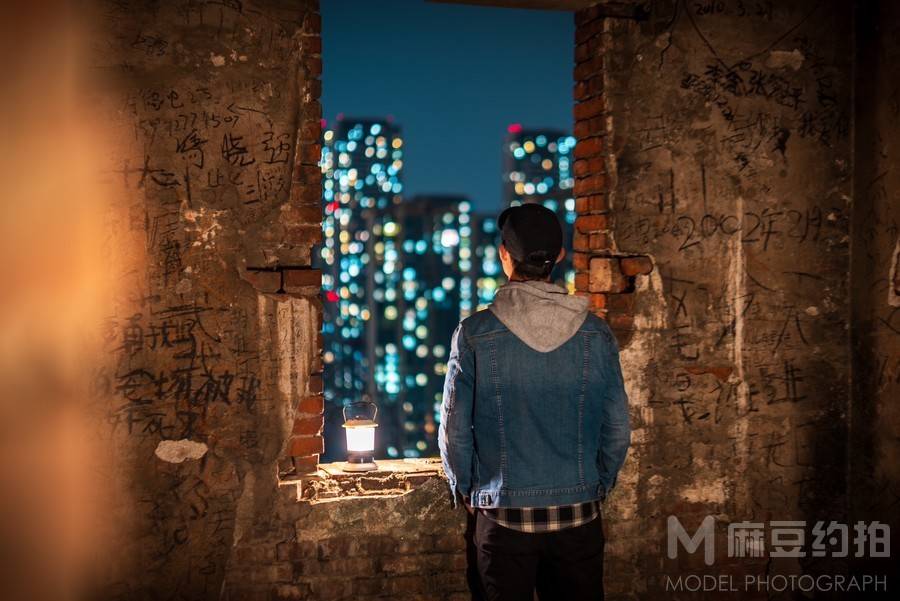 夜景模特