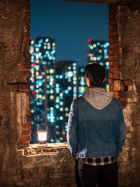 夜景模特