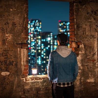 夜景模特