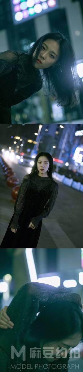 夜景模特