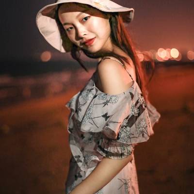 夜景模特