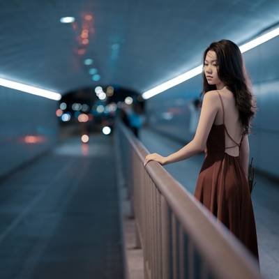 夜景模特