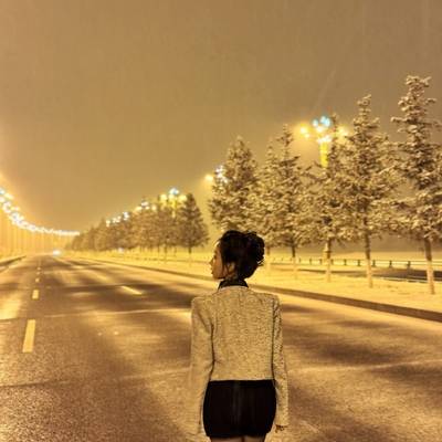 夜景模特