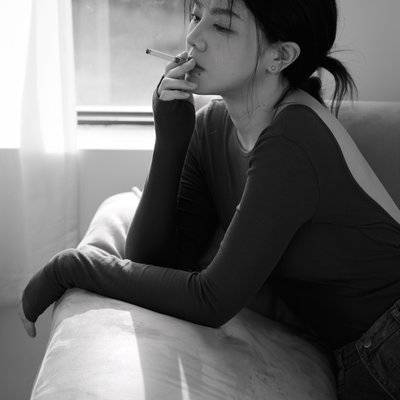 黑白模特