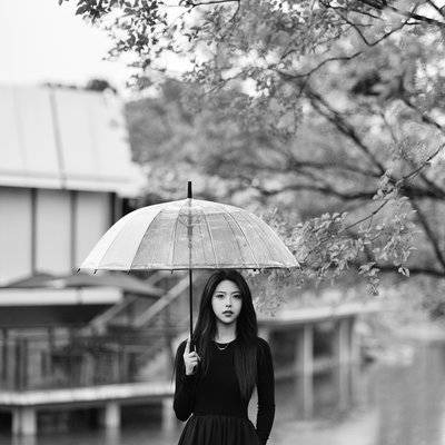 黑白模特