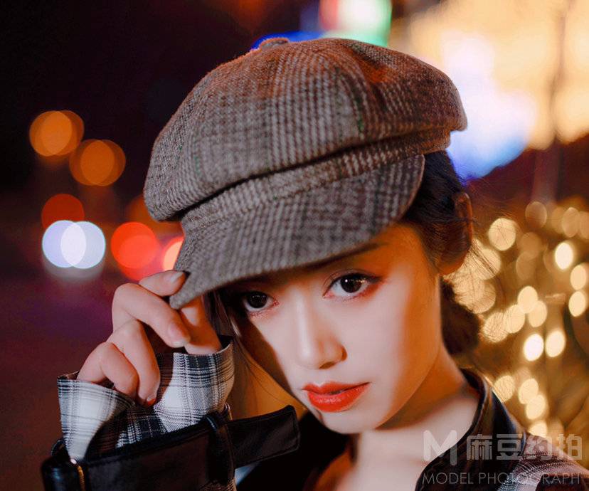 夜景模特