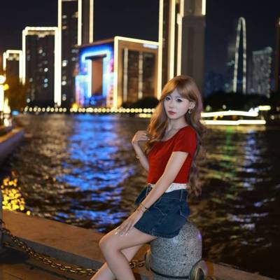 夜景模特