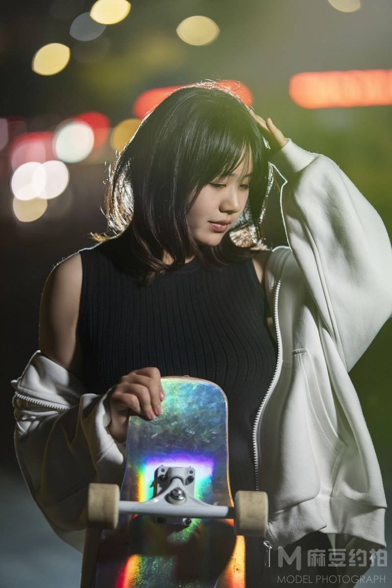 夜景模特